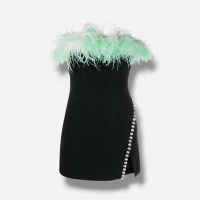 Self-Portrait Women's Black Feather Mini Dress Size 4