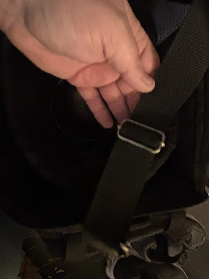 Hammer nice used two 2 Ball Roller Bowling Bag black navy bowl mens strap balls - Image 4 of 4