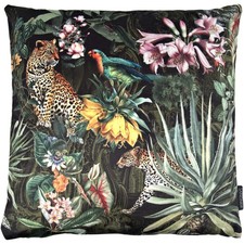 SANDNER Leopard Samt-Kissenhülle Kissenbezug Dekokissen Zierkissen Tiere 50x50cm