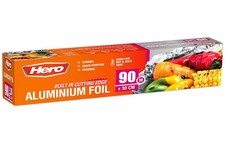 Hero 90m x 300mm Heavy Duty Aluminium Catering Foil Kitchen Professional Roll