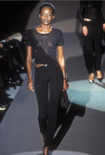 F/W 1997 Gucci by Tom Ford 'G' Buckle Asymmetrical Pants