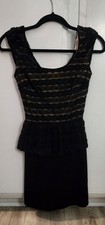 Mystic Black Lace Open Back Dress Size S