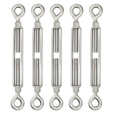 M10 Eye & Eye Turnbuckle, 304 Stainless Steel Turnbuckle Heavy Duty Wire 5 Pcs