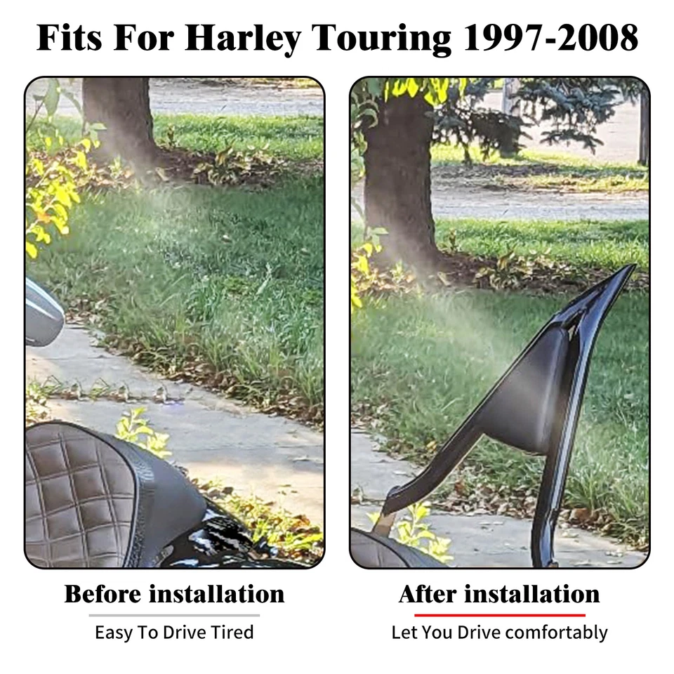 Black Detachable Backrest Sissy Bar For Harley Touring Road King Glide 1997-2008 - Image 3 of 4