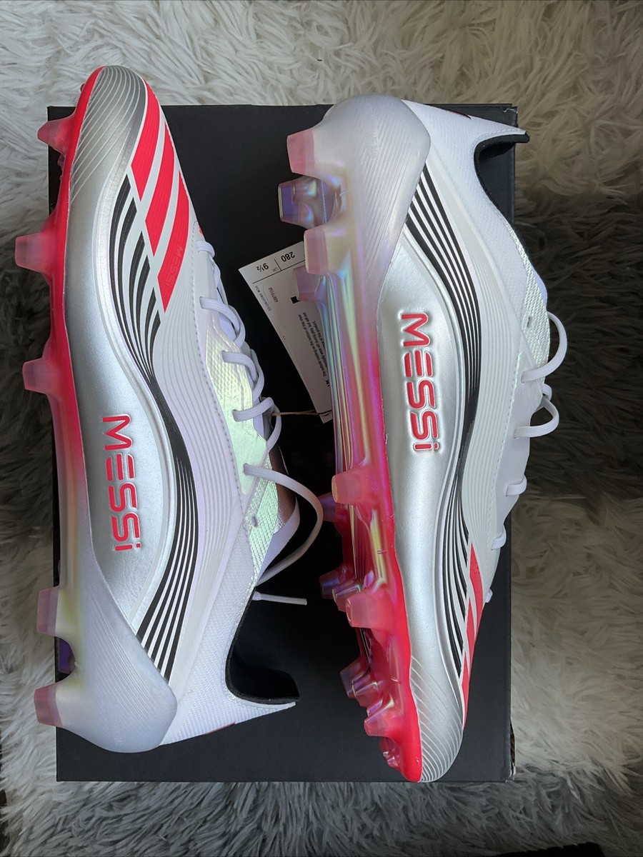 adidas F50メッシ25.5 アディダス F50 MESSI ELITE FG(ホワイト×レッド)【☆adidas竹炭