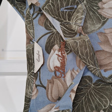 Lands End Comfort Herren Hemd 5XL blau Blumen...