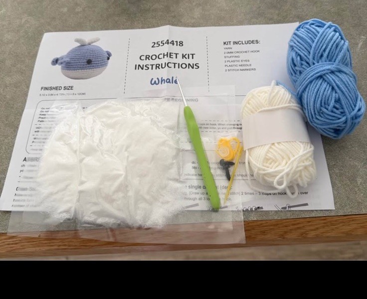 Whale Learn To Crochet Kit 