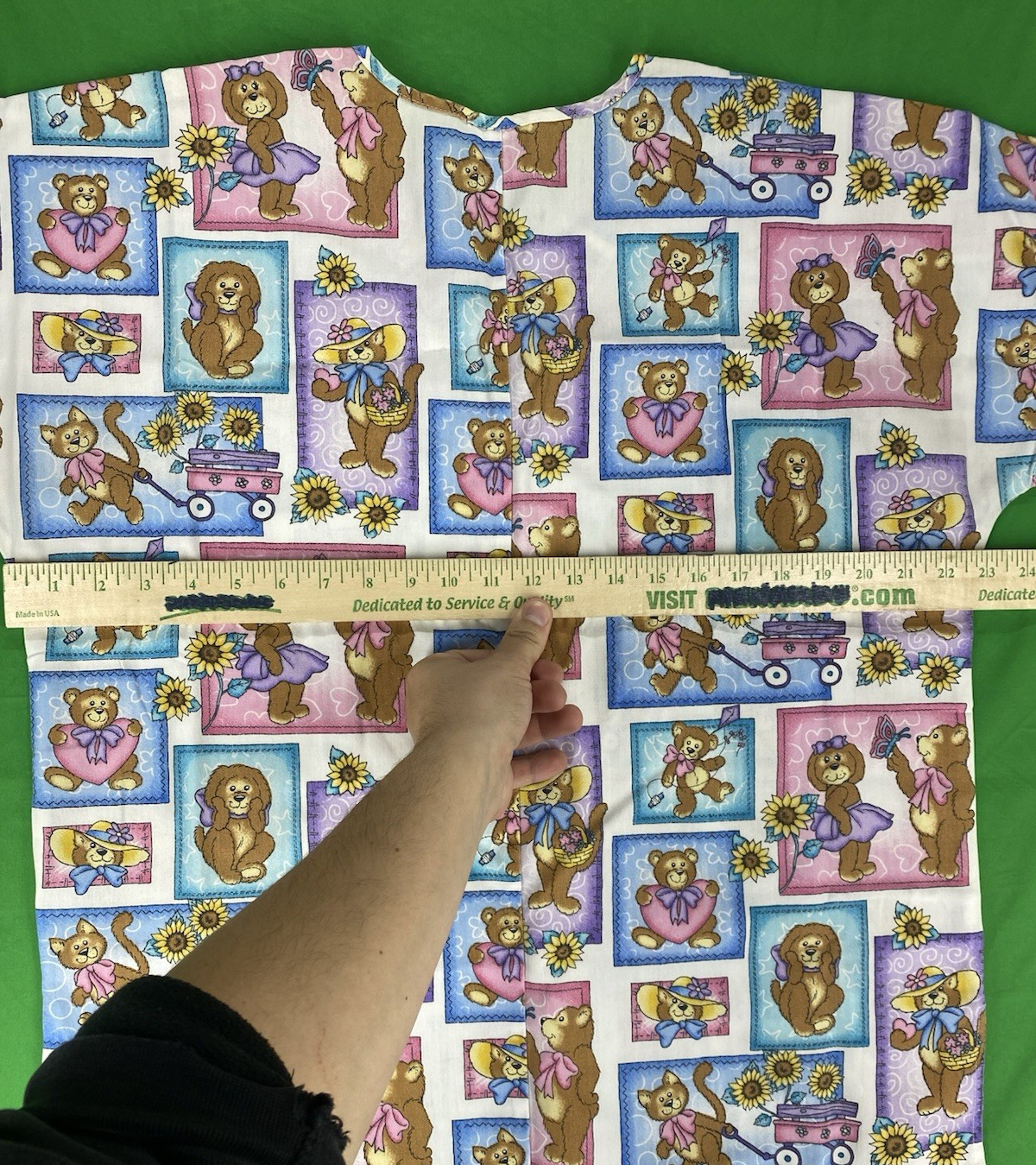 Medium Bear Cat Dog Simply Basic Scrub Shirt - image 5