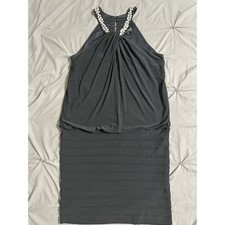 Xscape Womens Cocktail Party Dress Y2K Halter Neck Rushed Bottom Sz 4