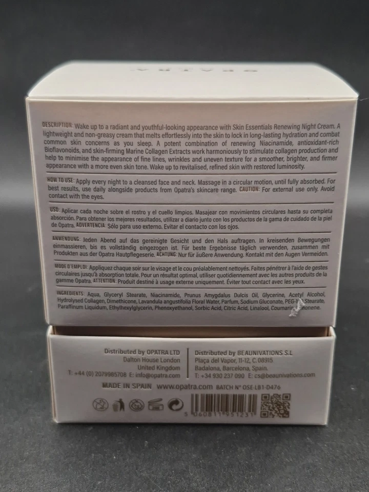 Opatra Skin Essentials Renewing Night Cream 50ml New Sealed RRP £240 - Image 3 of 4
