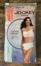 Size 7 Large Jockey 3-Pack Elance Hipster Panty Comfort Underwear 100 Cotton