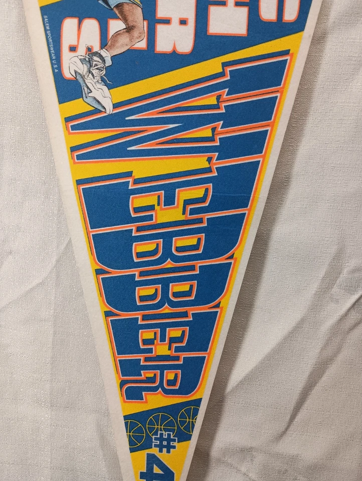 NBA Golden State Warriors винтажный No4 Крис Уэббер 1993-94 команды фото вымпел - Изображение 3 из 4