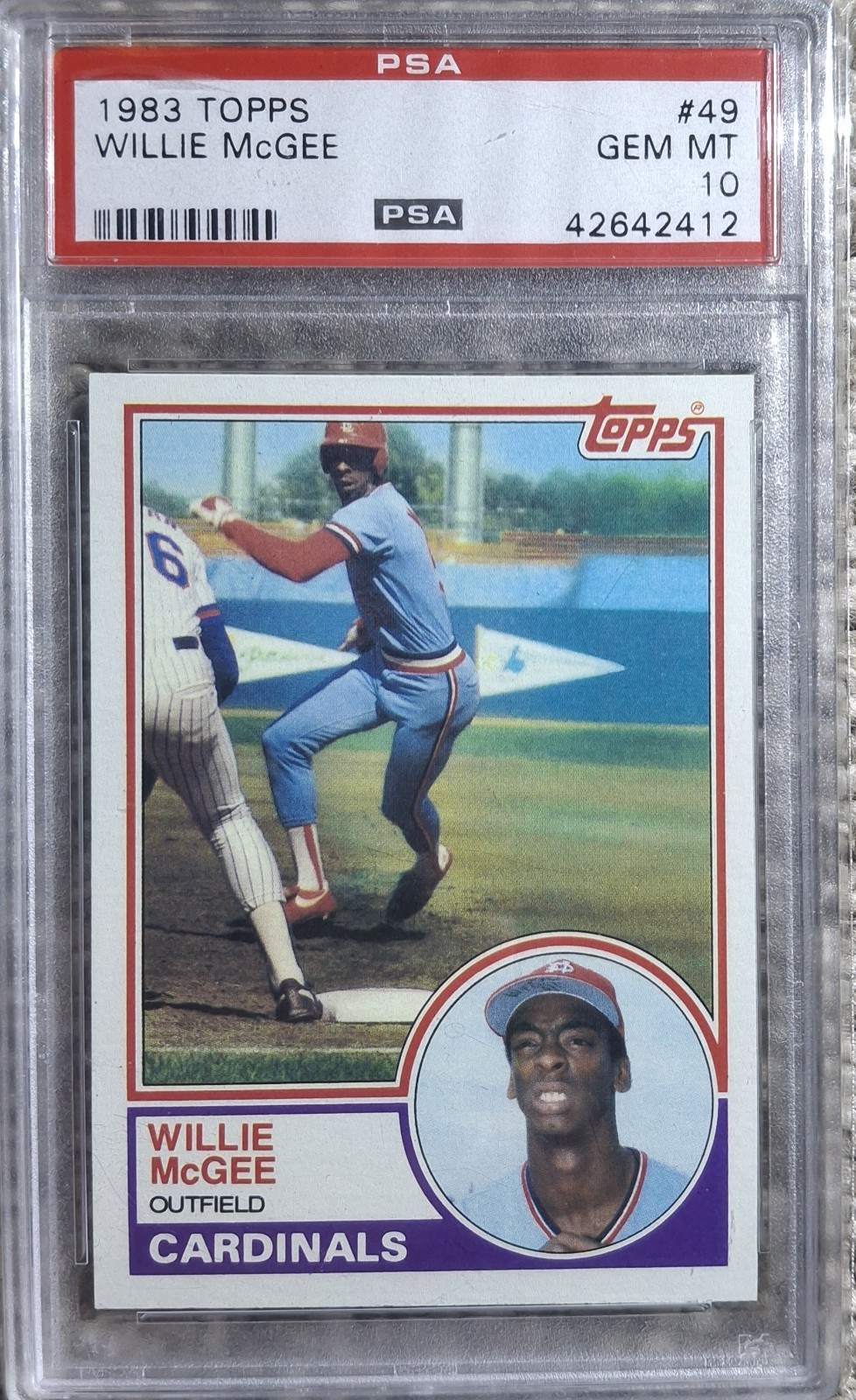 1983 Topps ⚾️ WILLIE MCGEE RC #49 PSA 10 GEM MINT Cardinals