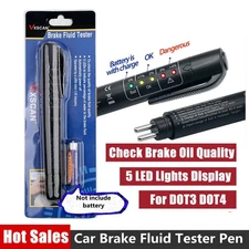 Brake Fluid Liquid Oil Tester Pen 5 LED Indicator Car Testing Tool for DOT3 DOT4