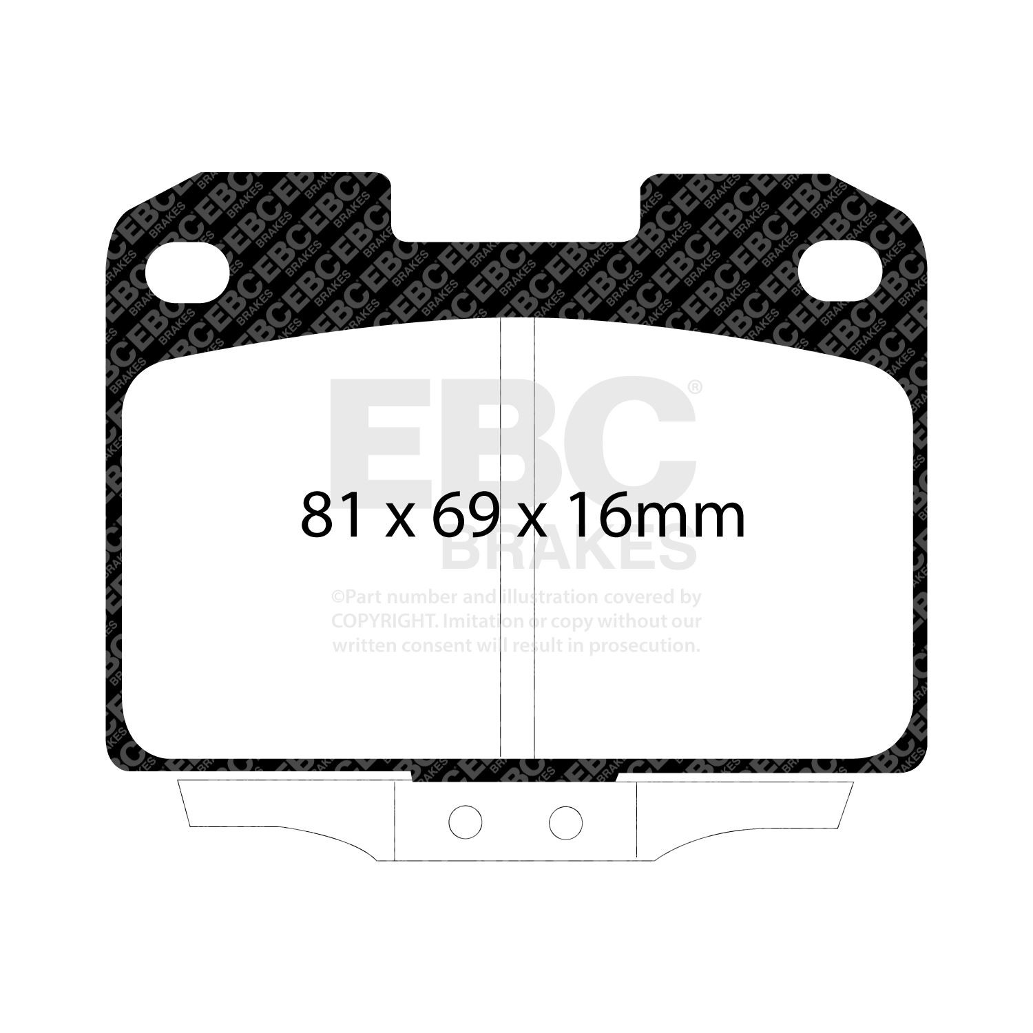 Brake Disc Front Fits Hyundai Grand Santa Fé Santa Fe Kia EBC Brakes D1766 - Image 2