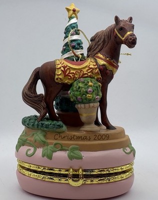 Breyer 2009 Christmas Horse Hinged Trinket Box Ornament Equine Holiday Decor