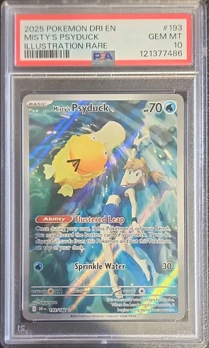 Pokemon TCG SV10 Destined Rivals Misty’s Psyduck 193/182 IR Holo PSA 10 (ENG)