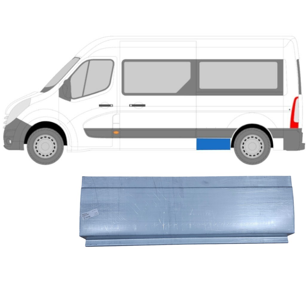 Rear wing repair panel for Nissan NV400 2010- / Left