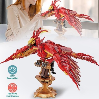 Phoenix Klemmbausteine Feuerphönix Bausteine Tier Architektur Modell Bausteine