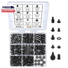 420Pcs Computer Screws Motherboard Standoffs Kit for Motherboard Laptop Computer