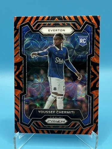 Panini Prizm PL 23/24 - YOUSSEF CHERMITI Everton Rookie - Tiger Choice Parallel