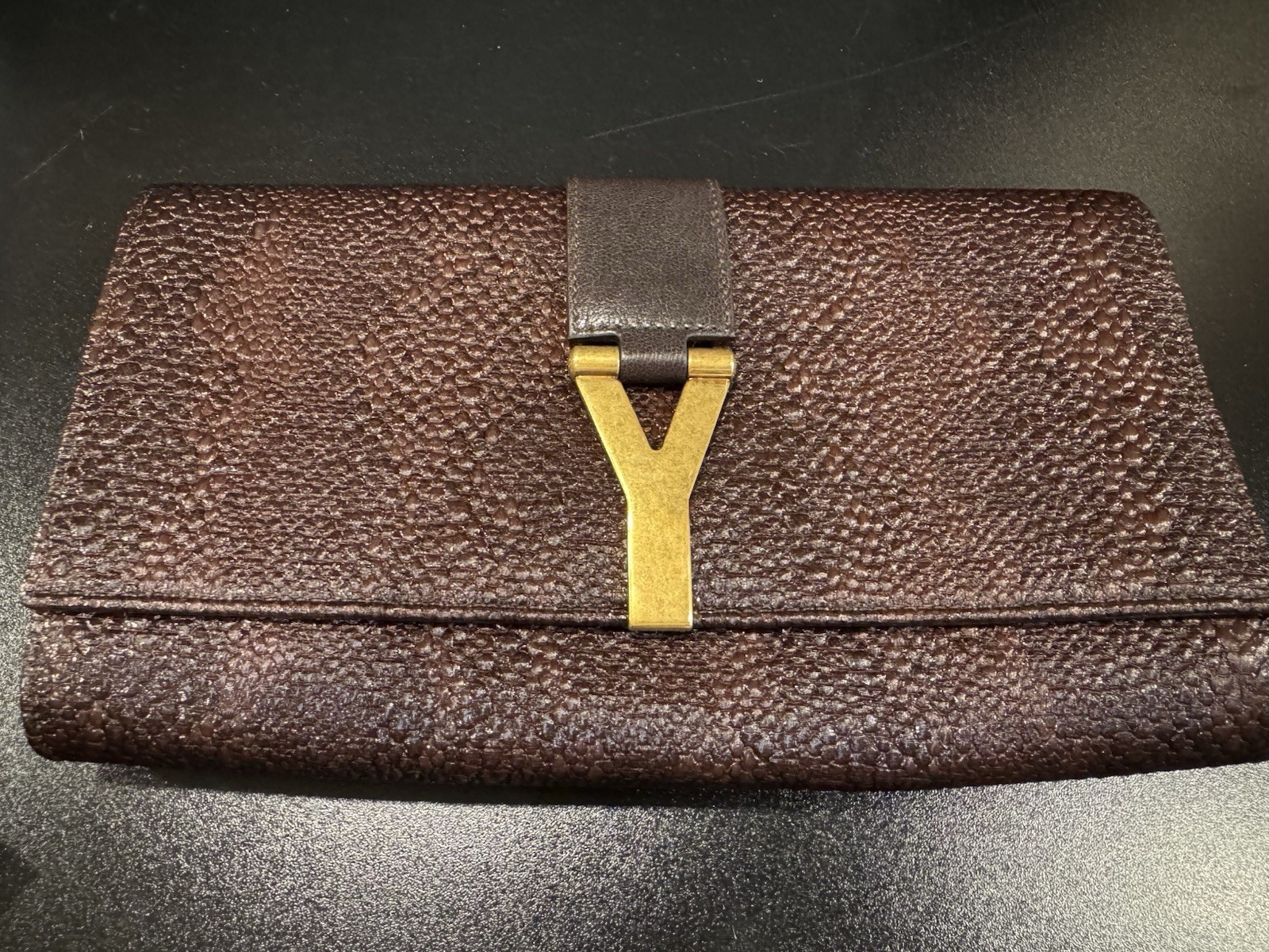YSL Yves Saint Laurent Rive Gauche Rare Exotic Leather Clutch Bag New image 2