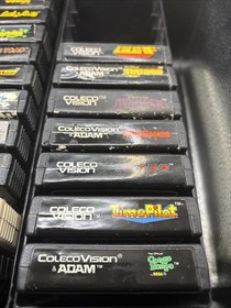 Lot Of 19 Colecovision Cartridges All Tested  See Photos, In Orginal Coleco Case