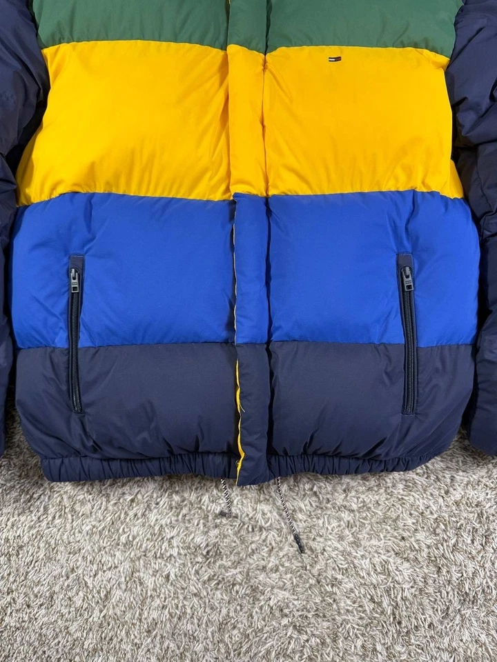 Tommy Jeans Oversized Color Block Puffer Jacket Men's Size Large - Image 3 of 4