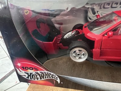 100% Hot Wheels Ferrari F40 1:18 Toy Vehicle Die cast Red Model | eBay