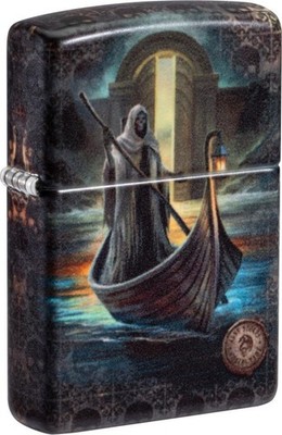 ZIPPO - BENZIN - FEUERZEUG - ANNE STOKES  - 540° COLOR GHOST/BOAT LEUCHTET - NEU