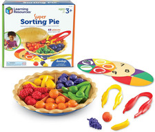 Super Sorting Pie, Fine Motor Toy, Early Number, Patterns, 68 Pieces, Grades Pre