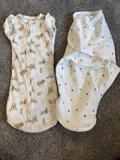 aden  anais 0-3 Months Jungle Stars Cotton Baby Sleeping Sack Swaddle Lot