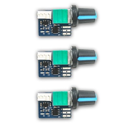 3 STÜCKE ComputergehäUse LüFterregler PWM Drehzahlregler 12 V Single Way 4 1527