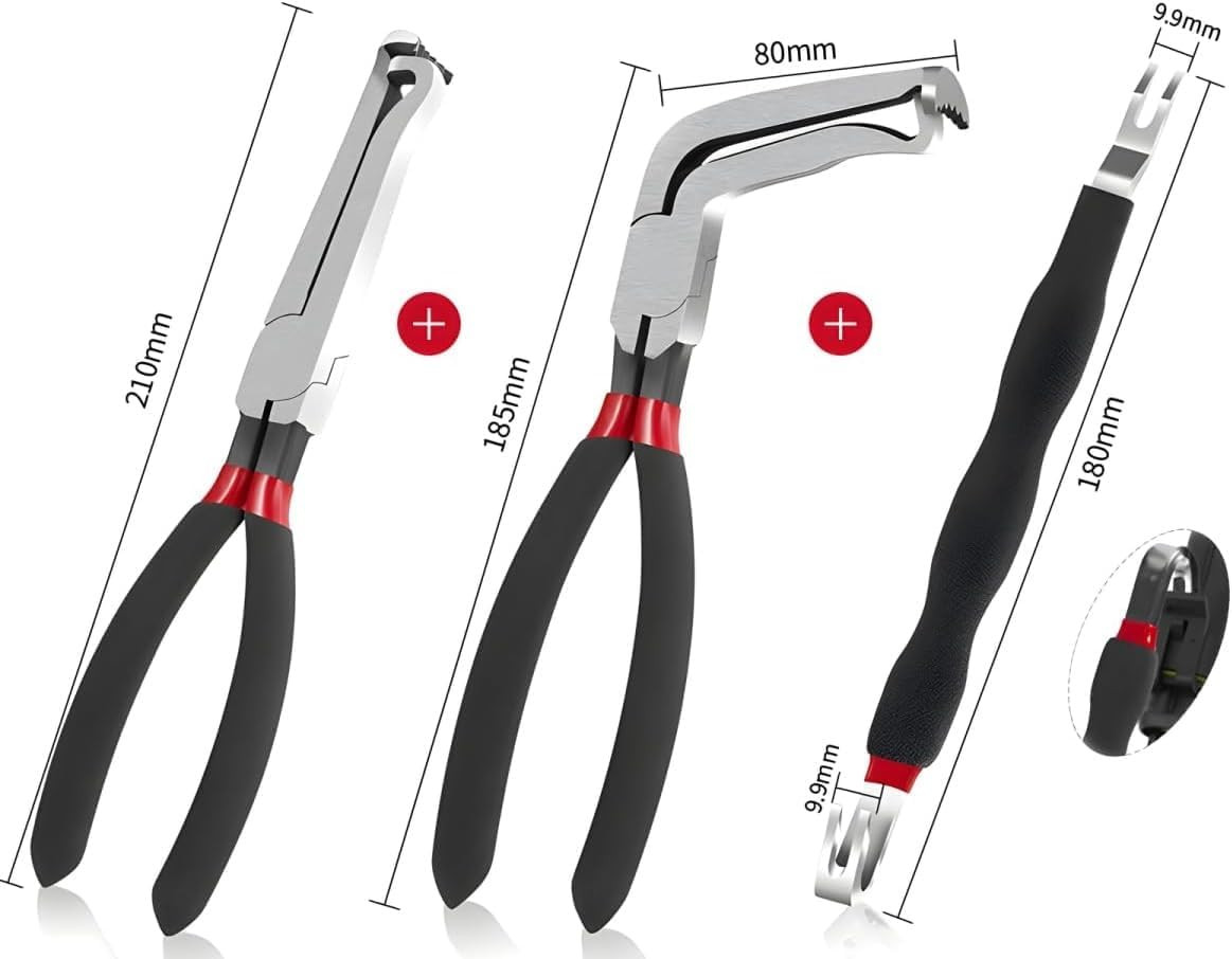 8" 60-Degree Electrical Disconnect Pliers for Automotive Connectors & Sensors -