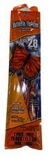 XKites Orange And Black Butterfly Poly Kite 28  Wide With SkyTails  Amber  New