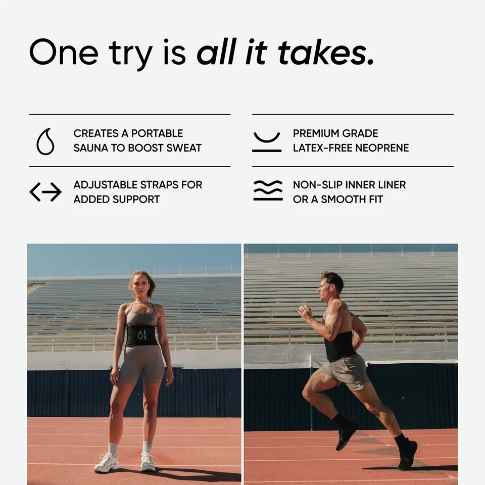 Recortadora de cintura Sweet Sweat Pro - negra, L (45 x 8,5 pulgadas) 3,5 - 4 mm de grosor Foto 4 de 4