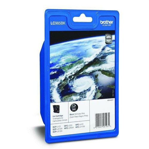 Brother LC-985BK Inkjet Cartridge, Black, Single Pack, Standard Yield, Includes - 第 1/1 張圖片