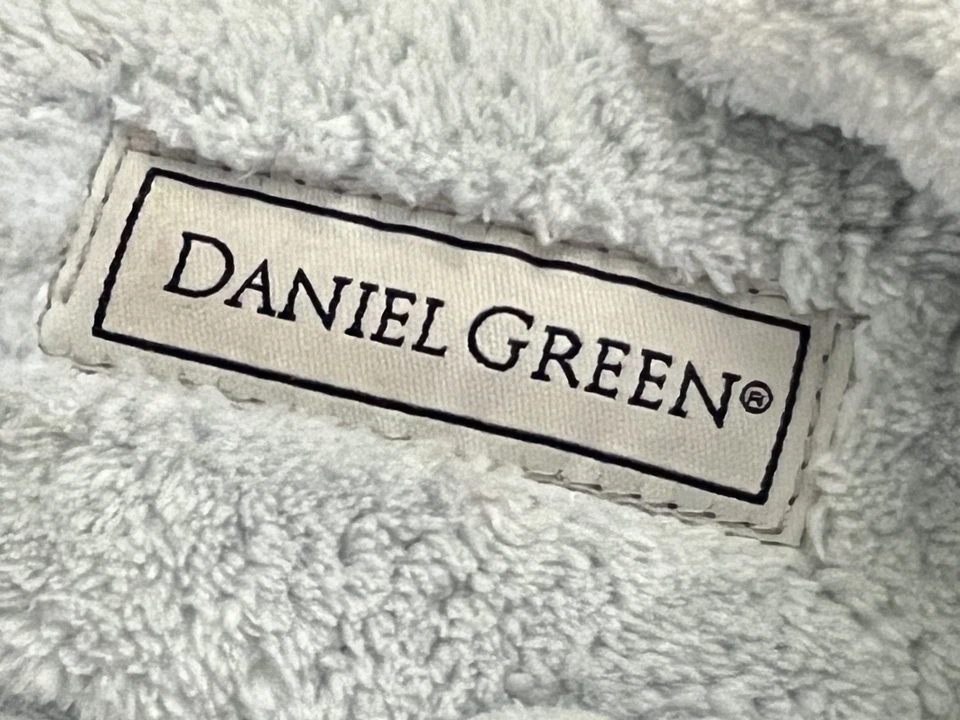 Zapatillas de felpa DANIEL GREEN zapatos de casa diapositivas para mujer 6 W Lt suela de goma azul Foto 4 de 4