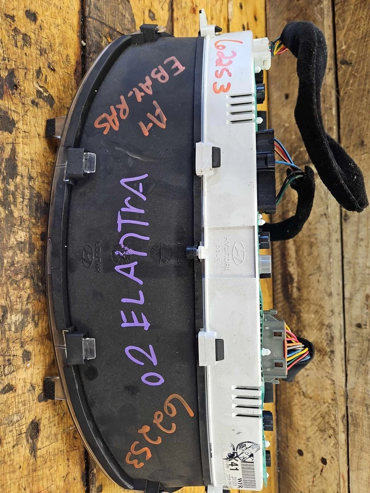 01-03 HYUNDAI ELANTRA Velocímetro Cluster Analógico Ph Kph Rpm Temperatura del Aceite de Combustible Fabricante de Equipo Original Foto 2 de 4