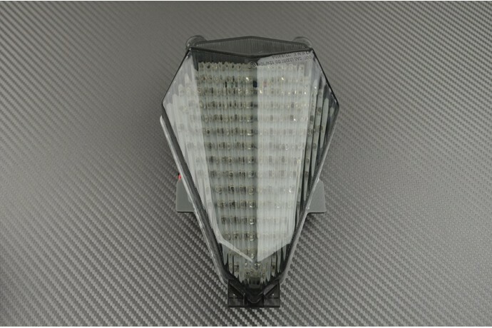Feu arrière LED fumé clignotant intégré moto Yamaha YZF R6 2006 2007 RJ11