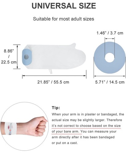 CureSquad Waterproof Cast Cover Arm Adult, Cast Covers for Shower Arm Cast Cover - Picture 4 of 6