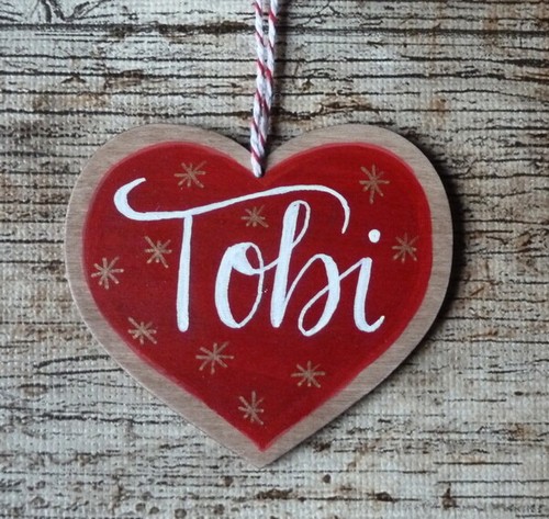Decorazione Albero Natale. Regali di natale. Cuore di legno Personalizzato. - Imagen 7 de 19