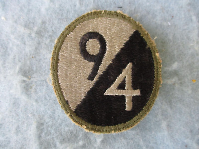 WWII US Army Patch 94th Division Europe White Back Variation WW2 | eBay