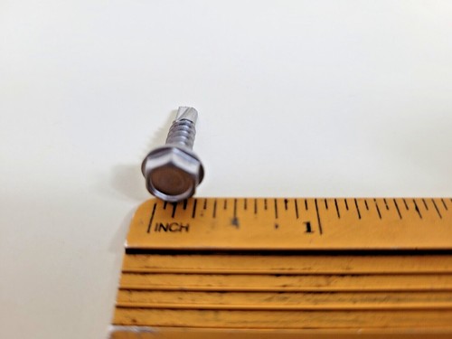 #10 x 3/4" Sheet metal screws Self drilling, Hex washer head, Stainless steel - Picture 4 of 7