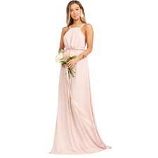 Show Me Your Mumu Maxi Dress Large Dusty Pink Amanda Bridesmaid Formal