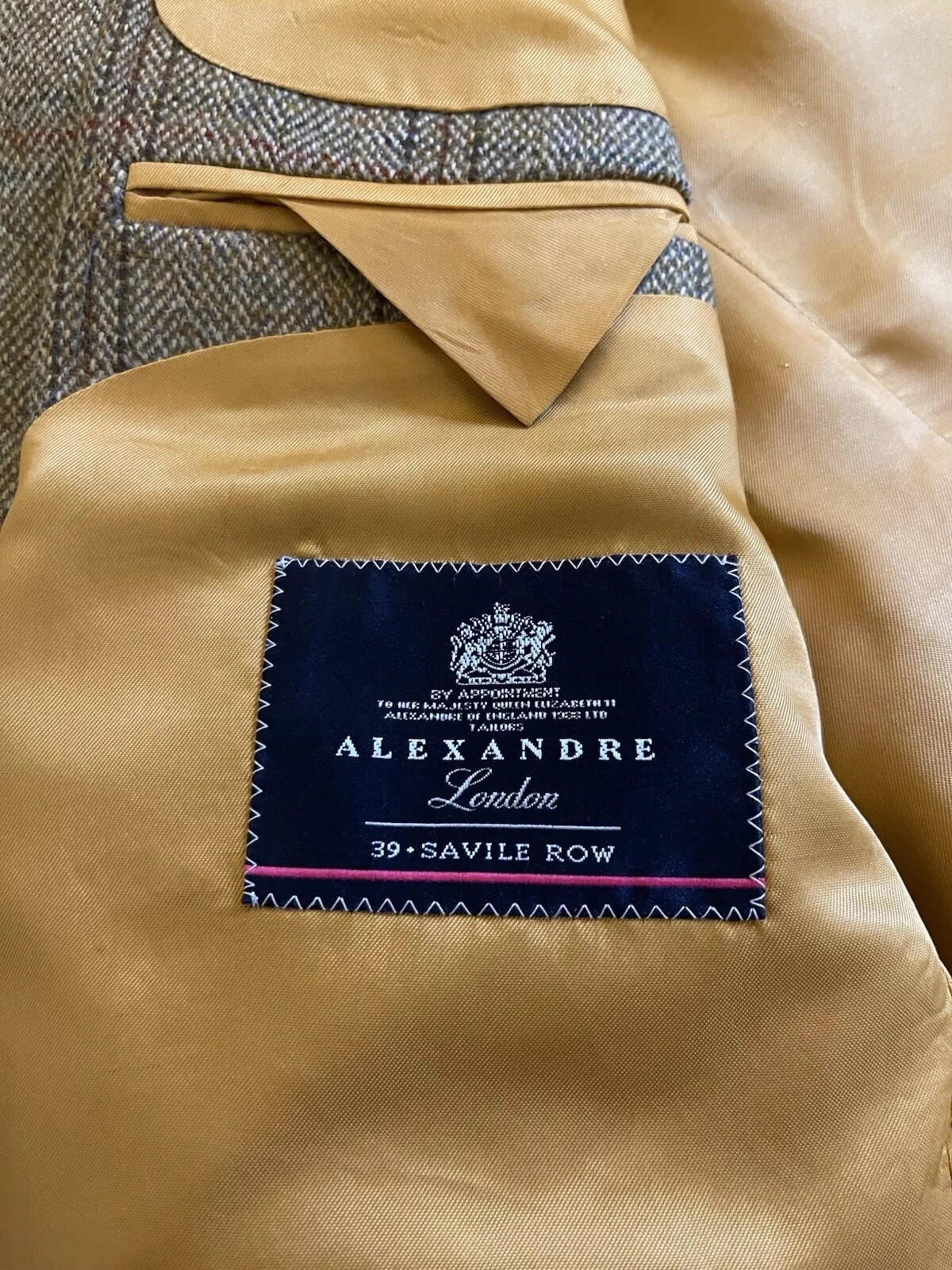 FILA Giacca uomo Alexandre Saville Row London tweed country hacking taglia UK 40 reg.