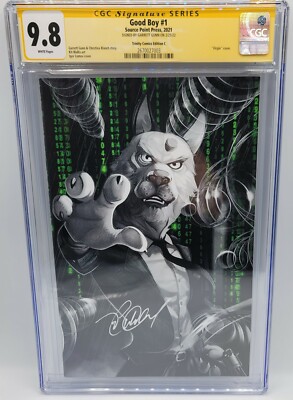 Good Boy #1 CGC SS 9.8 Trinity Comics  Virgin Matrix Homage Signed by Gunn