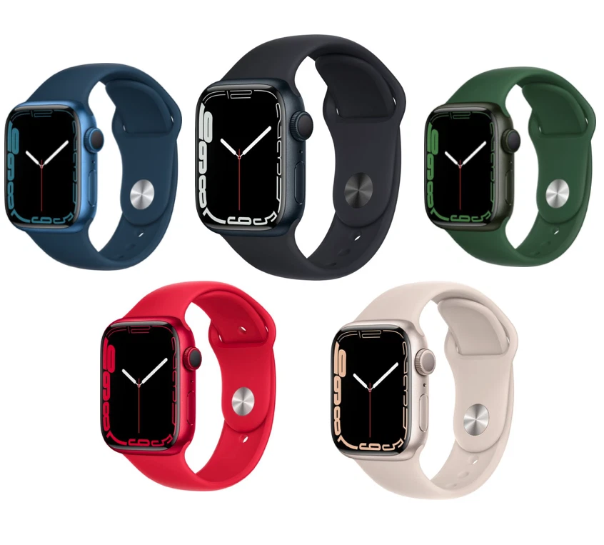 Apple Watch Series 7 41mm/45mm, Black/Blue/Red/Starlight (GPS) | eBay