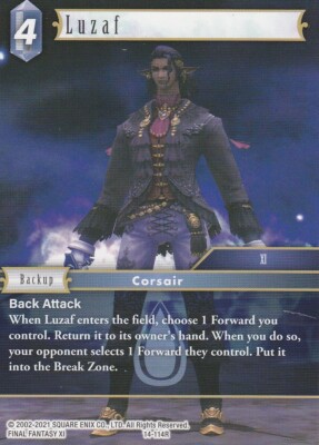 FINAL FANTASY TCG 1 X LUZAF 14-114R - RARE N0T FOIL - WATER | eBay
