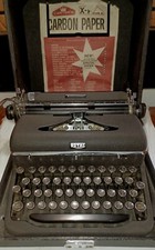 Vintage 1939 - 1941 Black Royal Aristocrat Manual Portable Typewriter Model B thumbnail